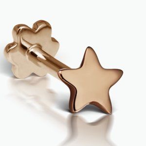 Maria Tash Star Threaded Earrings (Set of 2 | Rose & White Gold))